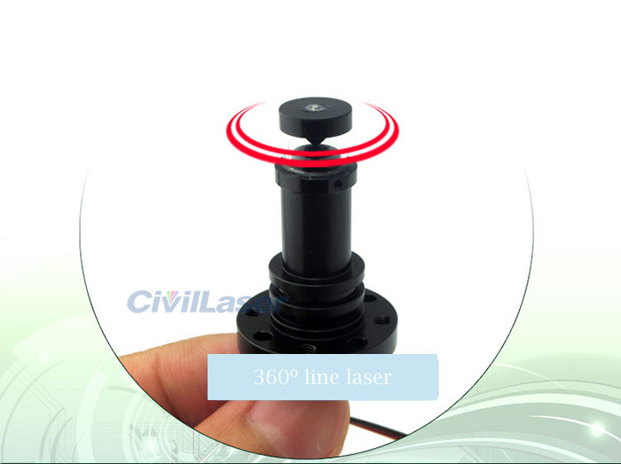 360º Omnibearing HD Laser Module 635nm 20mW Red Line 24mm*36mm